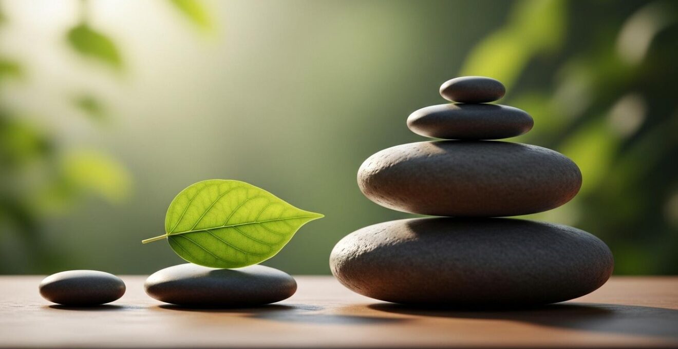 Une image symbolique représentant l'équilibre et l'harmonie pour une vie saine