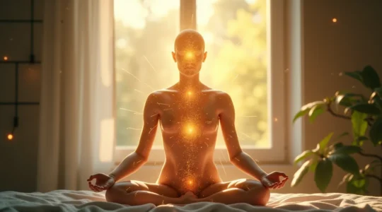 Représentation symbolique d'un corps humain entouré d'éléments illustrant différentes approches thérapeutiques naturelles et complémentaires