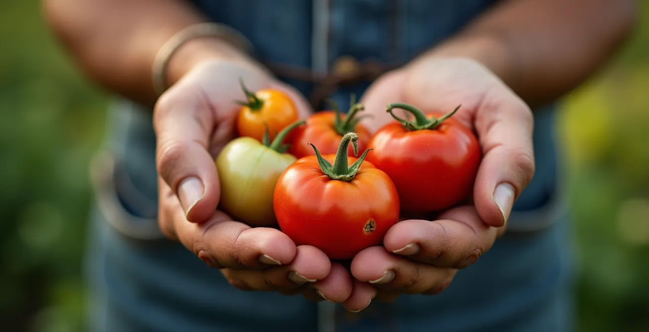 Composition comparative montrant l'évolution de la qualité nutritionnelle des aliments