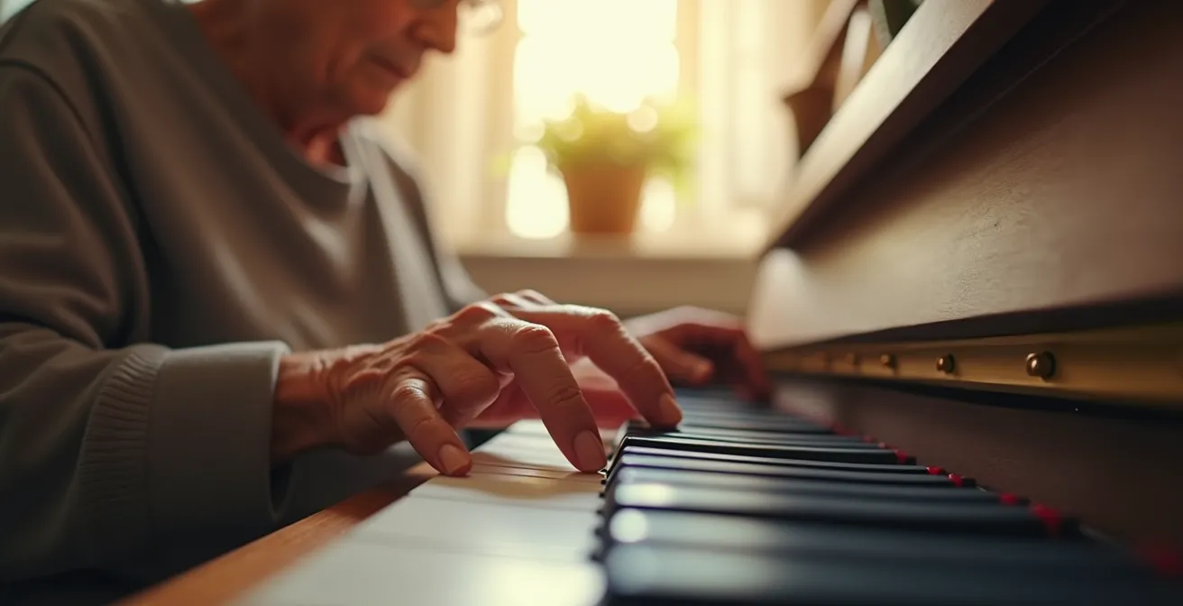 Mains pratiquant différentes activités créatives et cognitives stimulantes
