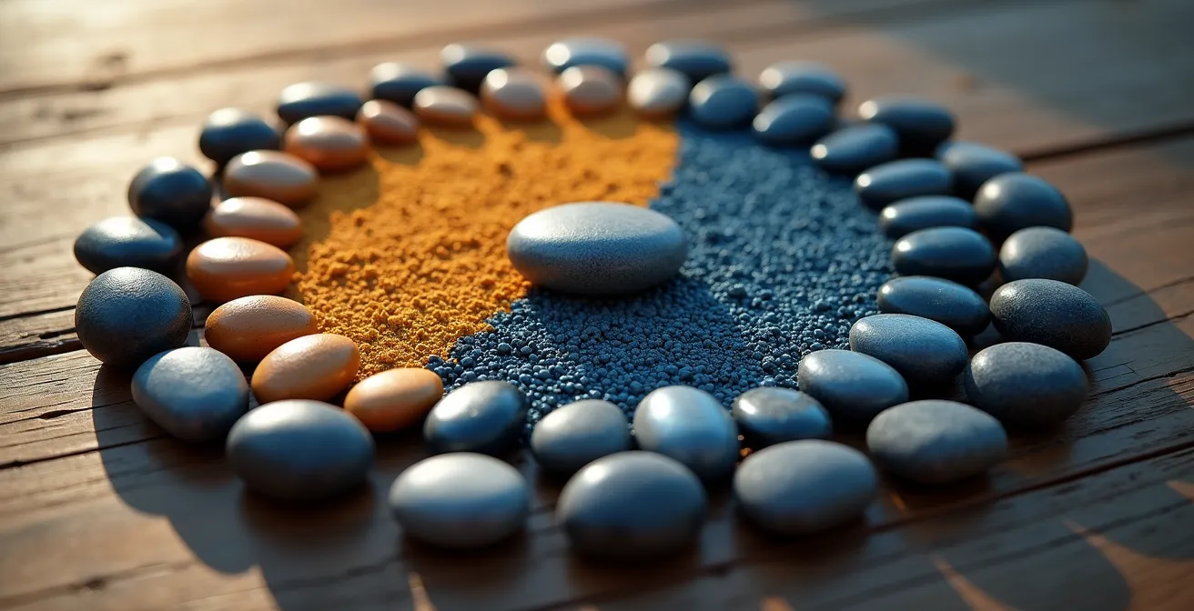 Horloge biologique naturelle illustrée par des transitions lumineuses du jour à la nuit