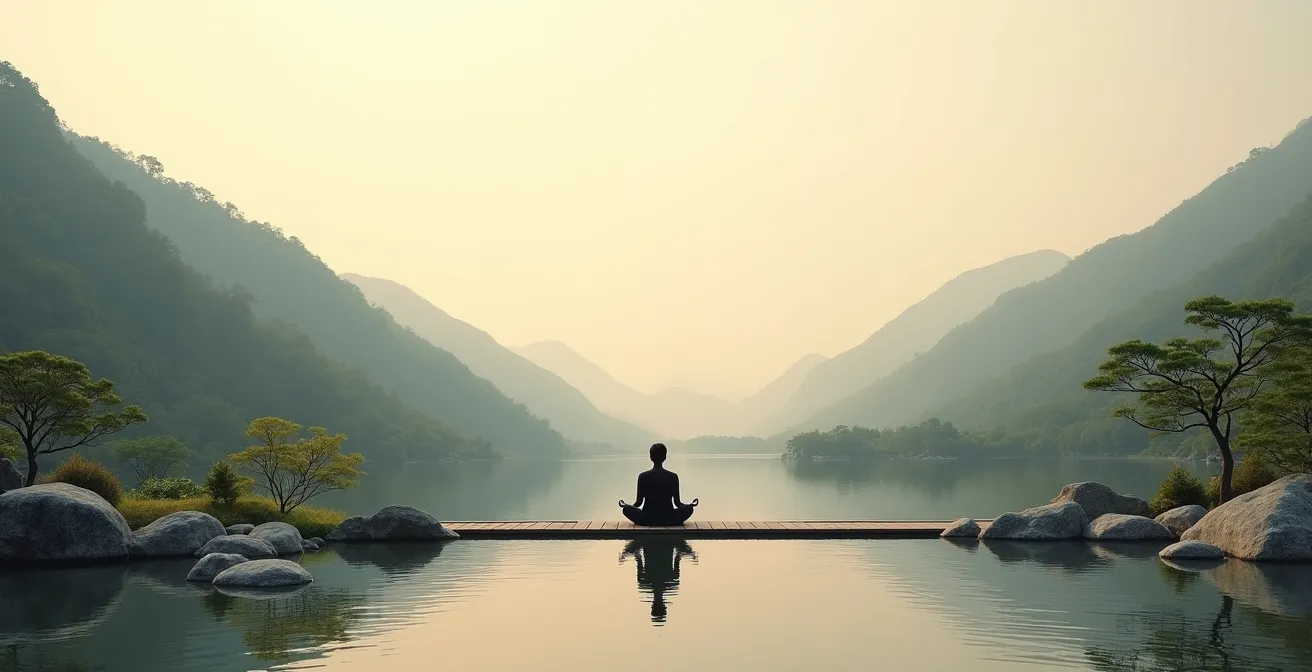 Métaphore visuelle du système d'équilibre homéostatique du corps humain