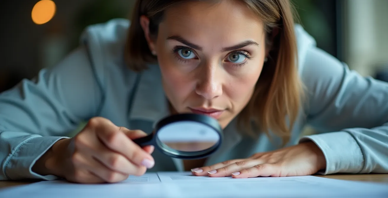 Scène symbolisant la vigilance dans le choix d'un praticien de santé