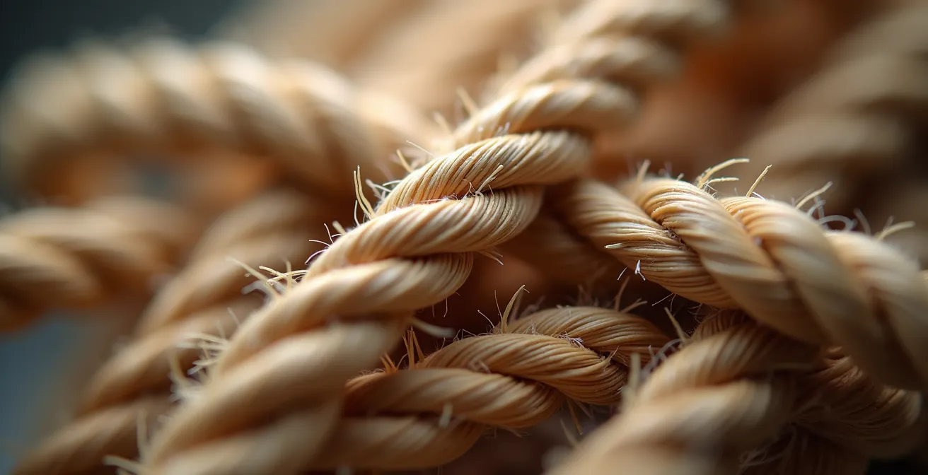 Vision macro des fibres musculaires et fasciales créant l'équilibre postural